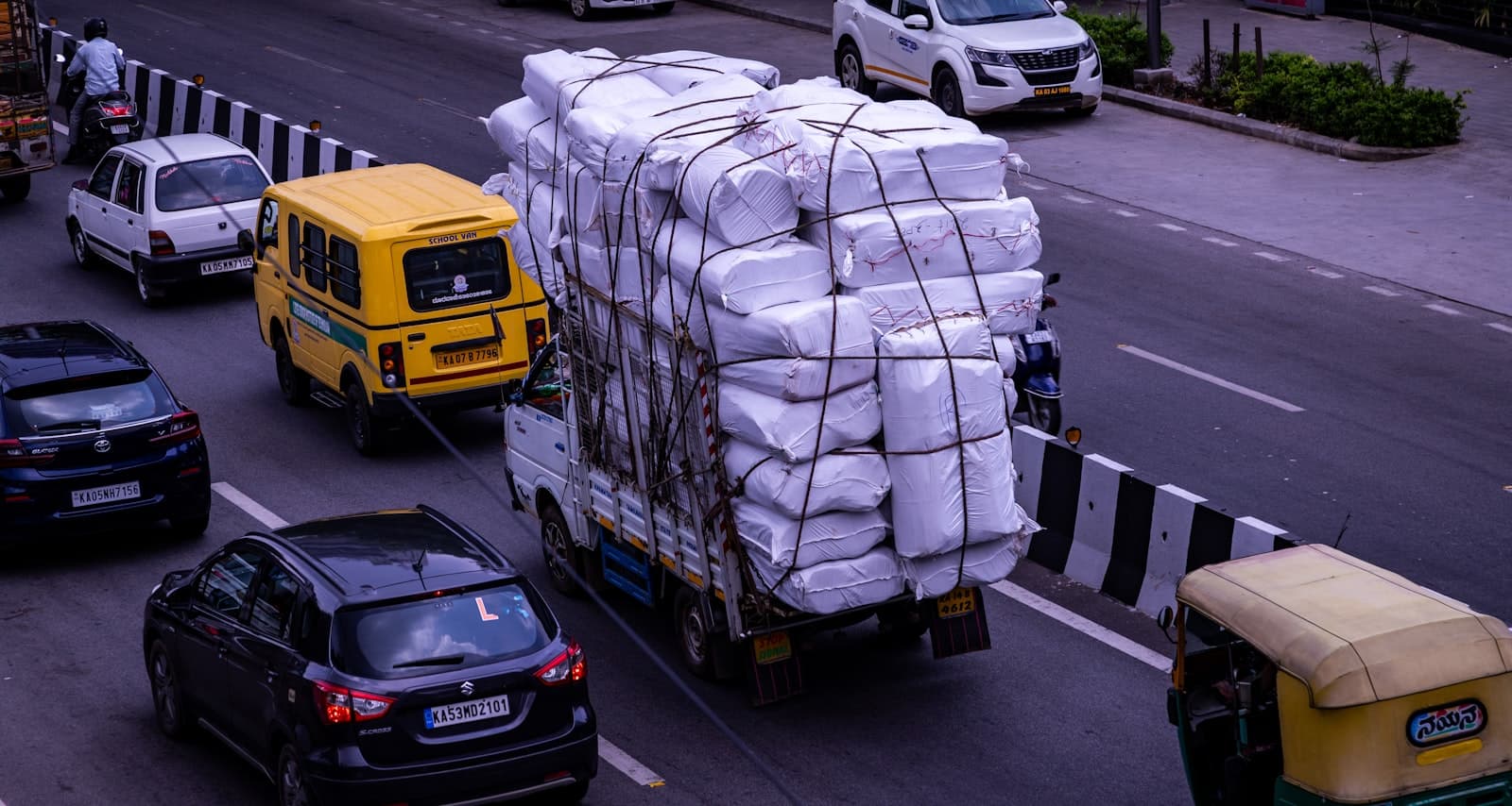 Coffee delivery transport ready for dispatch
